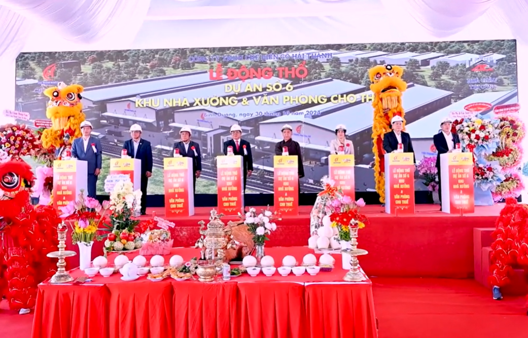 Lễ Động Thổ Dự Án 10ha Khu Nhà Xưởng & Văn Phòng KCN Bàu Bàng Bình Dương